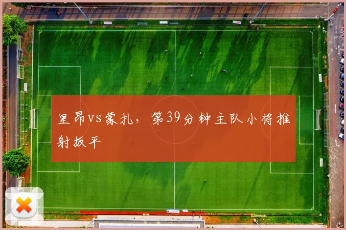 里昂vs蒙扎,第39分钟主队小将推射扳平